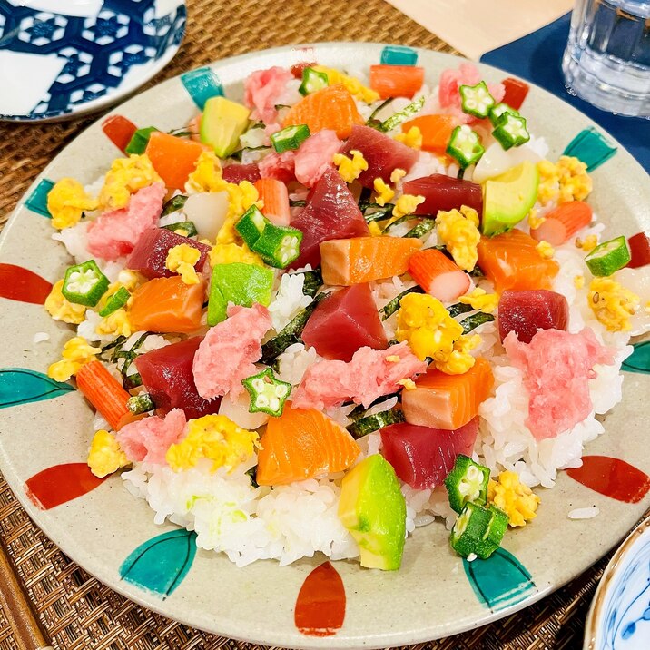 ★ちらし寿司★サーモン&マグロ&ねぎとろ&ほたて